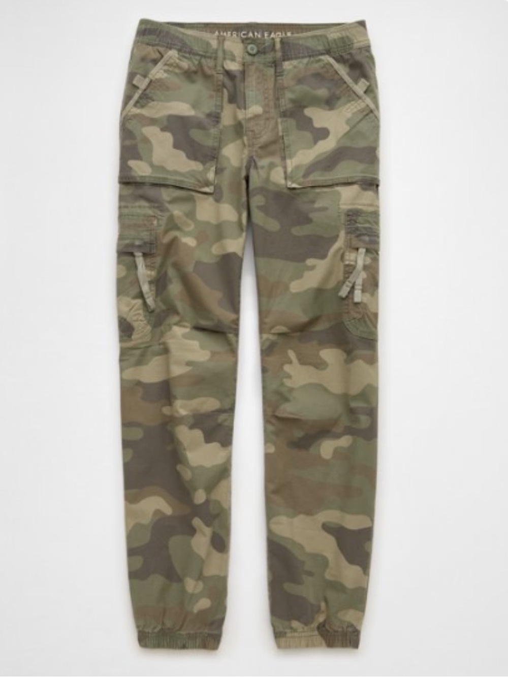 American Eagle Outfitters Women’s Stretch Baggy Cargo Jogger Pants Camo Green